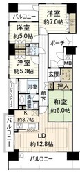 桃山台駅 徒歩5分 2階の物件間取画像